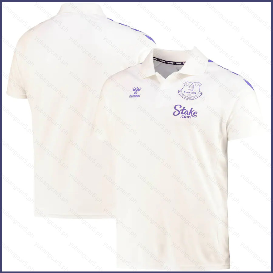 เสื้อโปโลแขนสั้น ทีมชาติฟุตบอล Zuqiu Everton Jersey พลัสไซซ์ สีขาว