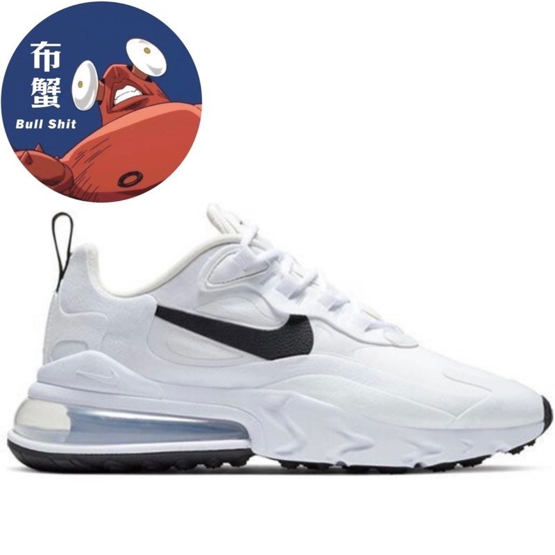 Nike Air Max 270 React รองเท้าผ้าใบ ลําลอง สําหรับผู้ชาย ผู้หญิง สีขาว สีดํา CI3899-101