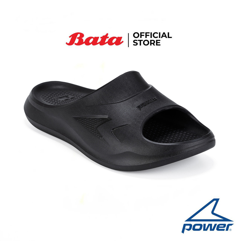 Bata บาจา Power รองเท้าแตะแบบสวม ไม่ลื่น สวมใส่ง่าย สำหรับผู้ชาย รุ่น RECOVERY SLIDE V1 สีดำ 8106052 สีเบจ 8108052