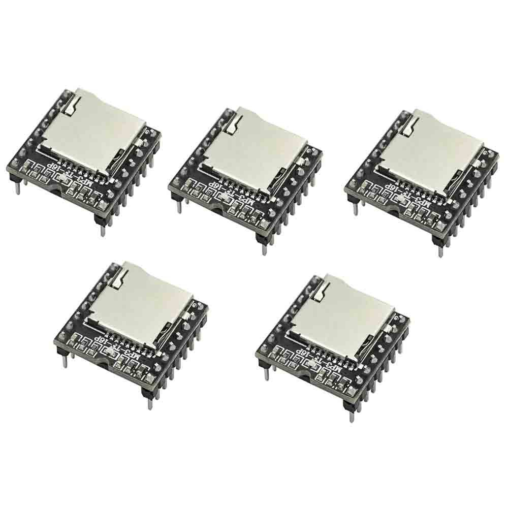 โมดูลเครื่องเล่น MP3 การ์ด SD DFPlayer 5 ชิ้น