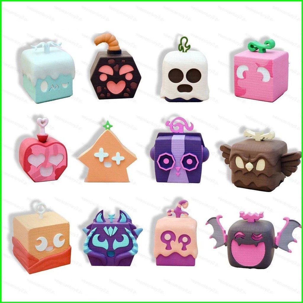 Yg โมเดลฟิกเกอร์ยาง รูปผลไม้ Blox fruits Ghost Sound Love ของเล่นสําหรับเด็ก เก็บสะสม 12 ชิ้น