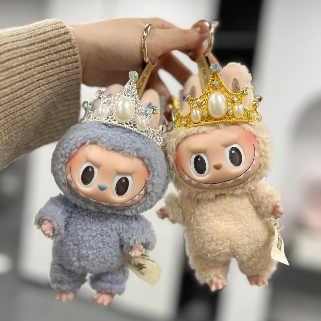 ชุด labubu，Glory Crown ผ้าโพกศีรษะ ผ้าฝ้าย ขนาด 17 ซม. 15 ซม. สไตล์เรโทร สําหรับตุ๊กตา