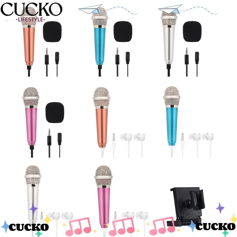 Cucko ไมโครโฟนร้องเพลง ขนาดเล็ก 3.5 มม. พร้อมหูฟัง