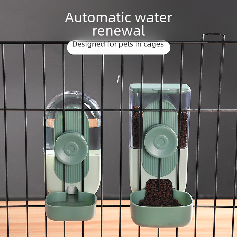 Spot Goods#Cat Hanging Water Dispenser Dog Water Dispenser Automatic Feeder Hanging Kettle Water Feeding Cage Pet Supplies4vv