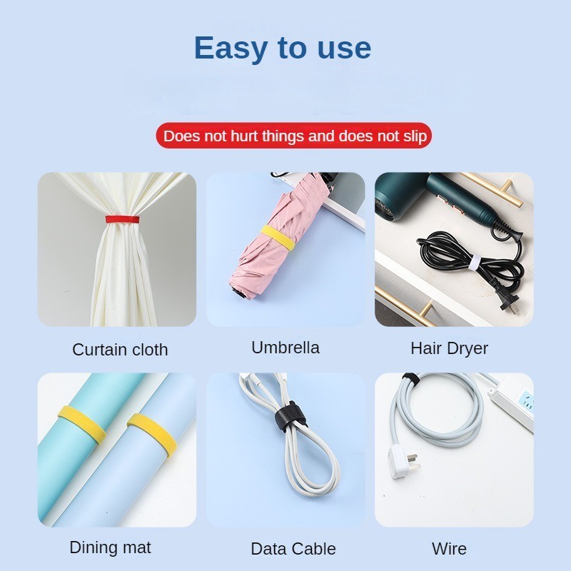 คลังสินค ้ าพร ้ อมการจัดการสายเคเบิล Velcro QINQ พร ้ อมแหล ่ งชาร ์ จหูฟังสายเคเบิลข ้ อมูลการจัดเก ็ บสายเคเบิลและชุดคัดแยกพร ้ อมสายรัด Velcro มีกาวในตัว ราคา ถูกที่สุด ดีลบีเคเค แกลเลอรีภาพที่ 4