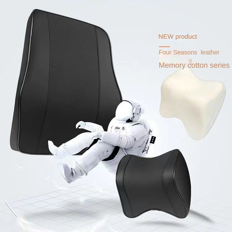 Toyota GR กีฬารถคอ Headrest หมอน Rest หัว Nappa เบาะหนังรถ Breathable Lumbar Support หมอนสําหรับ Gazoo Racing Vios Wigo Raize Veloz Fortuner Yaris Ativ Cross - รูปที่ 5