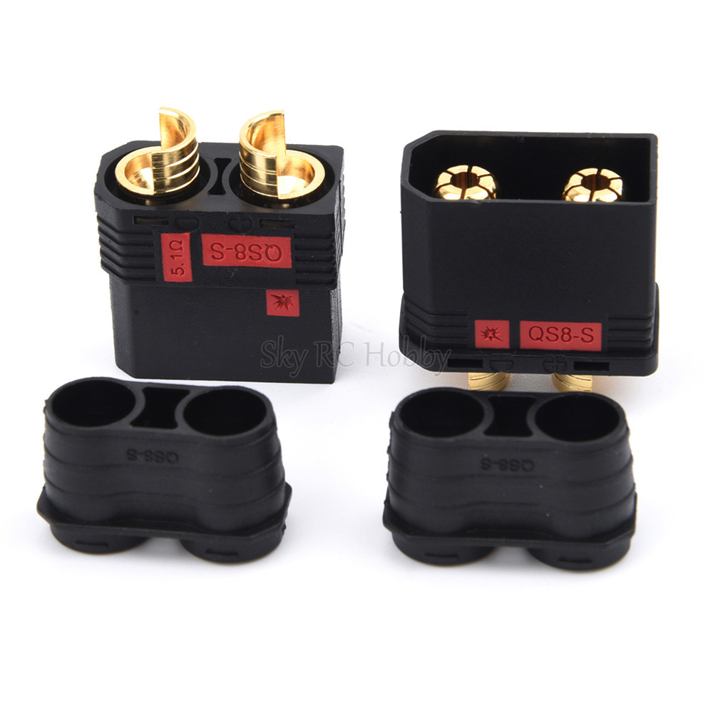 SK NEW QS8-S Heavy Duty Battery Connector Anti-Spark Gold Connector Large Power Plug for RC Plant Pr