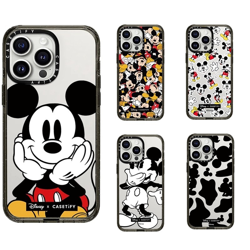 CASETI Mickey For iPhone 11 12 13 14 15 Plus Pro Max Hard Clear Acrylic Case Cover