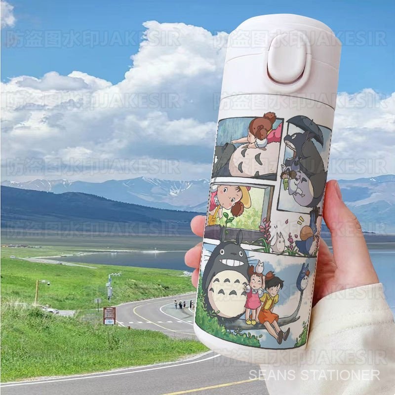 Hayao Miyazaki My Neighbor Totoro Peripheral Thermos Cup รูปที่ 2