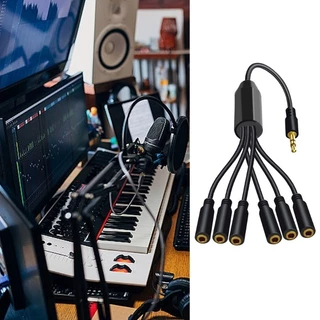 Bloss สเตอริโอ AUX สายไฟ 3 5 มม.ชาย 3 5 มม.ตัวเชื่อมต่อหญิง AUX อะแดปเตอร์สาย Converters Splitter สาย 30 ซม.ยาว