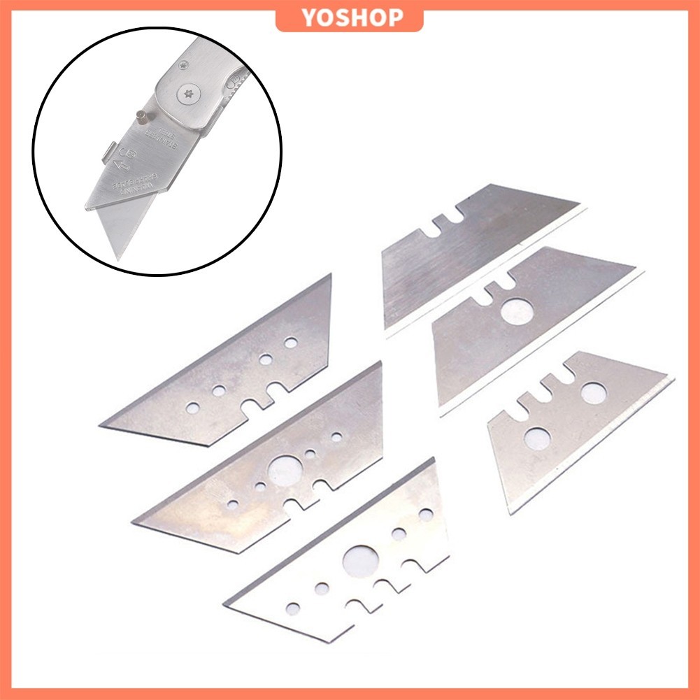 Yhp 10 ชิ ้ นชุด Trapezoidal ใบมีดเปลี ่ ยนใบมีด Art Craft CutterTool มัลติฟังก ์ ชั ่ น