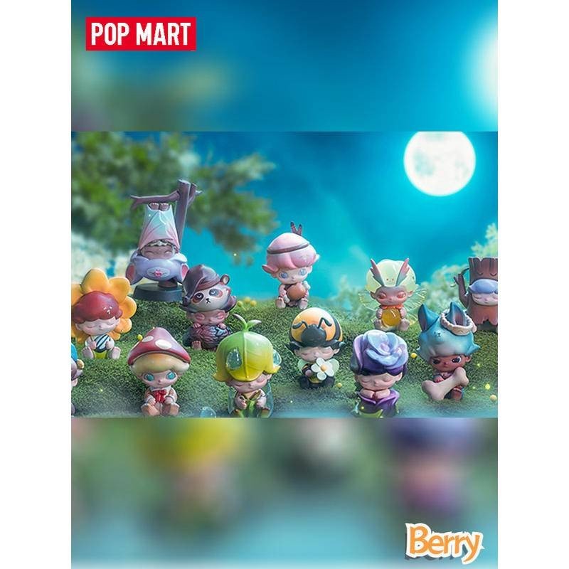 POPMART DIMOO DIMOO Forest Night Series รูป Mystery กล่องเครื่องประดับอินเทรนด์เล่นของเล่นน่ารักของข