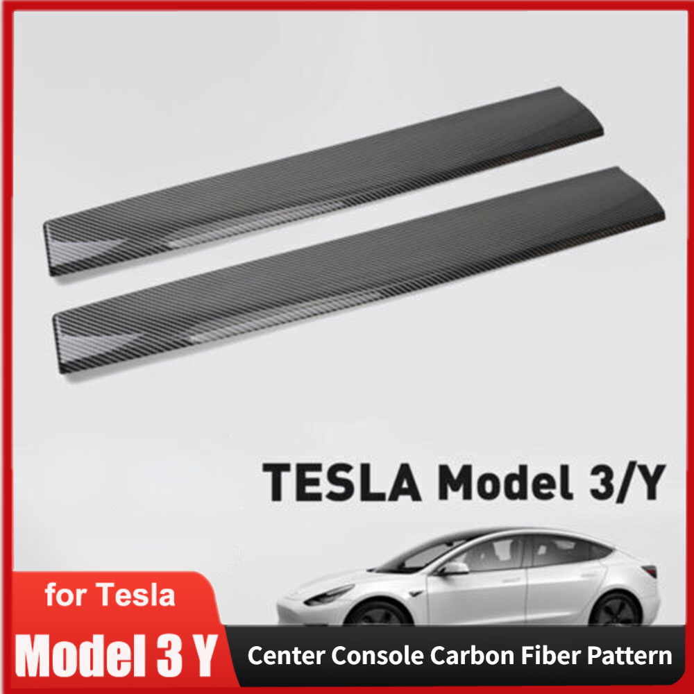 สําหรับ Tesla รุ่น 3/Y คอนโซลกลางคาร์บอนไฟเบอร์รูปแบบ Glossy Dashboard แผง Trim อุปกรณ์เสริม Auto ภายในสติกเกอร์ HOT