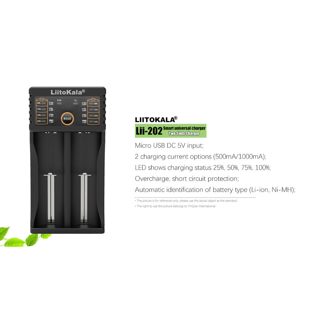 18650 19800mAh แบตเตอรี ่ ลิเธียมไฟฉายแบตเตอรี ่ แบบชาร ์ จไฟได ้ 3.7V + Liitokala Lii-202 2slot USB charger - รูปที่ 5