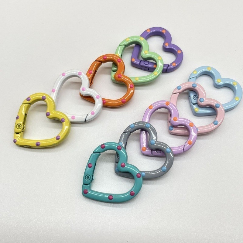 5pcs Love Candy สีมือทาสีน ้ ํามันวางฤดูใบไม ้ ผลิหัวเข ็ มขัด DIY สีพวงกุญแจ DIY เครื ่ องประดับอุปกรณ ์ เสริม