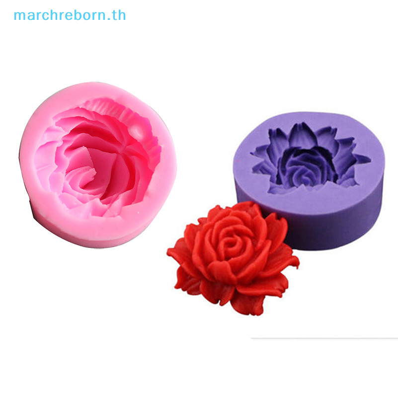 # ชีวิตใหม่ # 3D Rose Flower Fondant เค้กช็อกโกแลต Sugarcraft เครื่องตัดแม่พิมพ์เครื่องมือซิลิโคน DIY