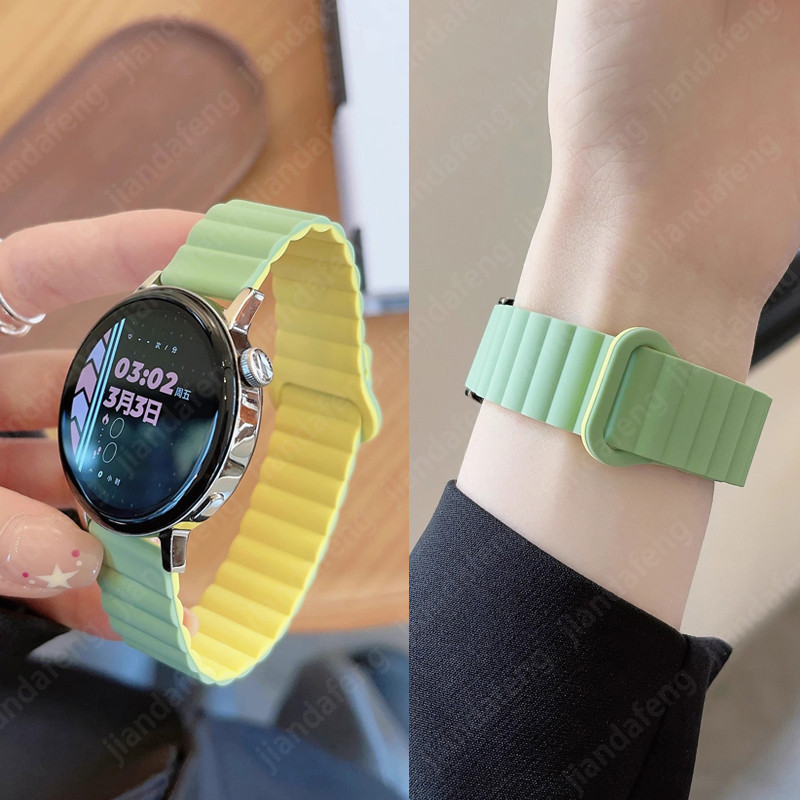 สายซิลิโคนแม่เหล็ก 18 มม. สําหรับ Garmin Venu 3s 2s Forerunner 255s 265s Vivoactive4s Vivomove3s