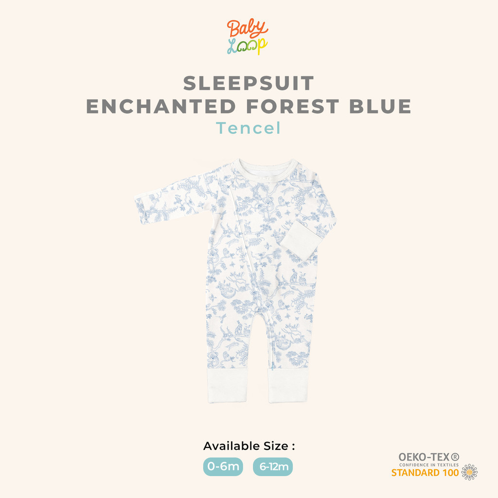 เสื้อผ้าเด็ก - Tencel Enchanted Forest Sleepsuit - ห่วงเด็ก