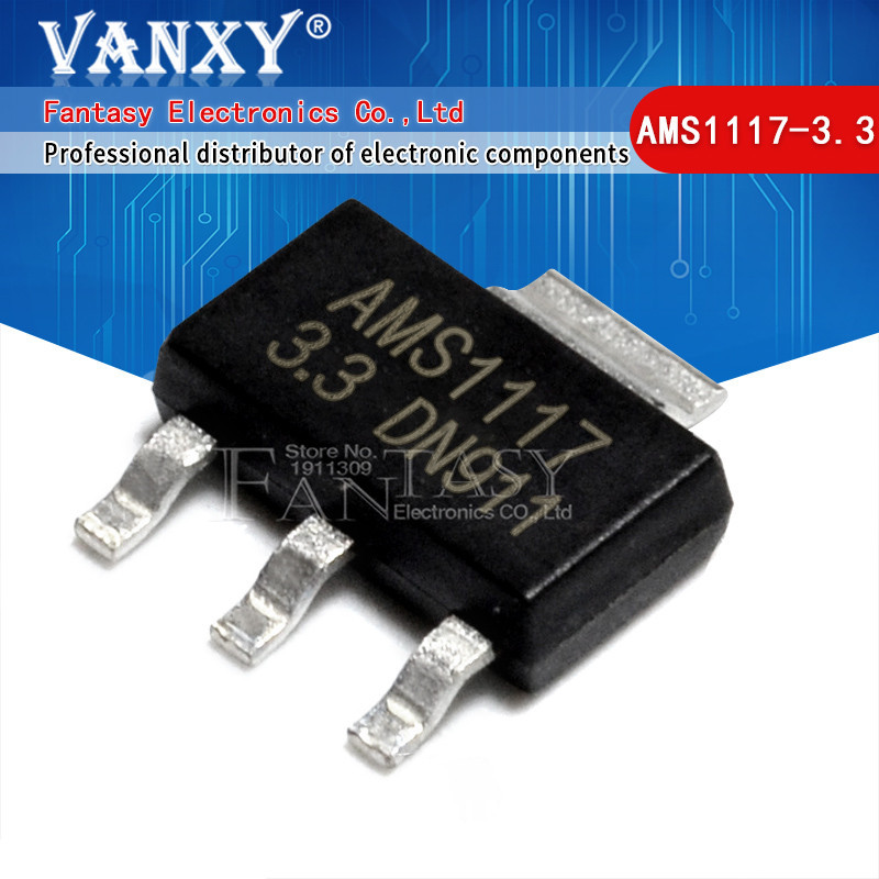 50pcs AMS1117-3.3 SOT223 AMS1117-3.3V SOT-223 AMS1117-1.2 AMS1117-1.8 AMS1117-2.5 AMS1117-5.0 AMS1117-ADJ AMS1117-1.5 VOLTAGE ส ่ วนประกอบอิเล ็ กทรอนิกส ์
