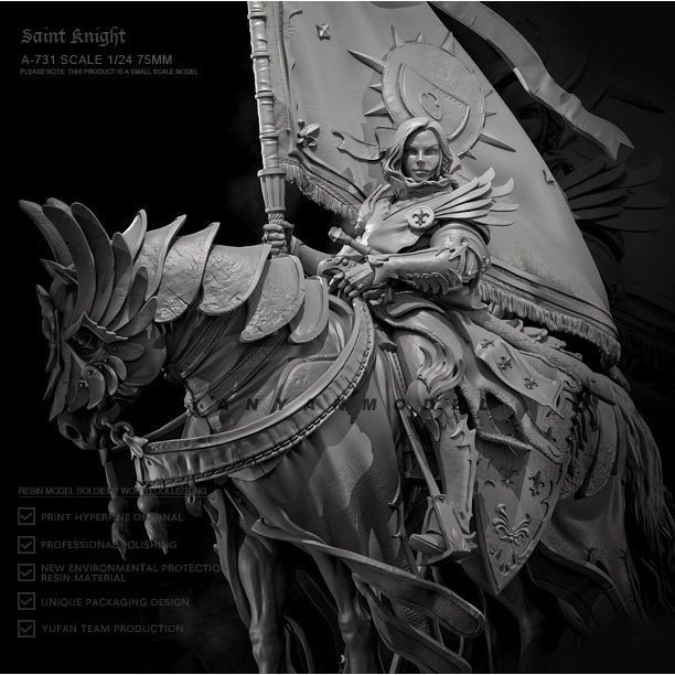 1/24 Virgo Knight เรซิ ่ นรูปทหารหญิงโบราณสีขาวรุ ่ น ( พิเศษดั ้ งเดิม ) A-731 (A-566☉ )