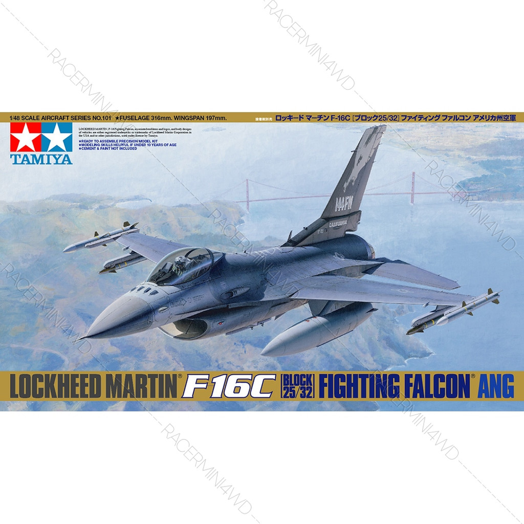TAMIYA 61101 Model Kit 1/48 Lockheed Martin F-16C [Block 25/32] Fighting Falcon ANG