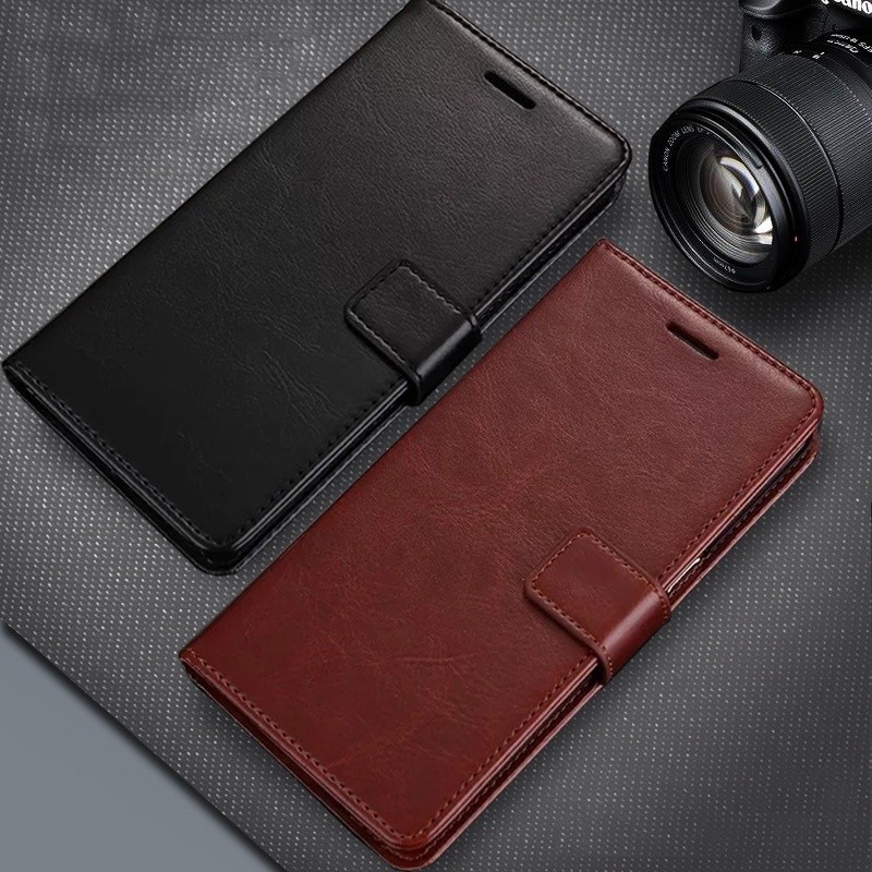 CODFlip Casing Xiaomi Redmi 7 7A 6 6A 5A 5 Plus Note 7 Pro 6 Pro 5 Pro 5A Prime Series ทุกรุ่นหรูหราหนัง PU Magnetic Flip Cover Card Holder กระเป๋าสตางค์