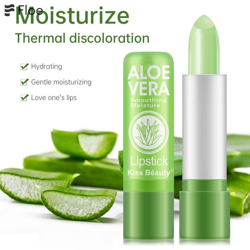 ลิปอโลเวร่า 99% ลิปว่านหางจระเข้ PEIYEN aloe vera ลิปบาล์มว่านหางจระเข้ ลิปสติกอุณหภูมิเปลี่ยนสีธรรมชาติสีชมพู
