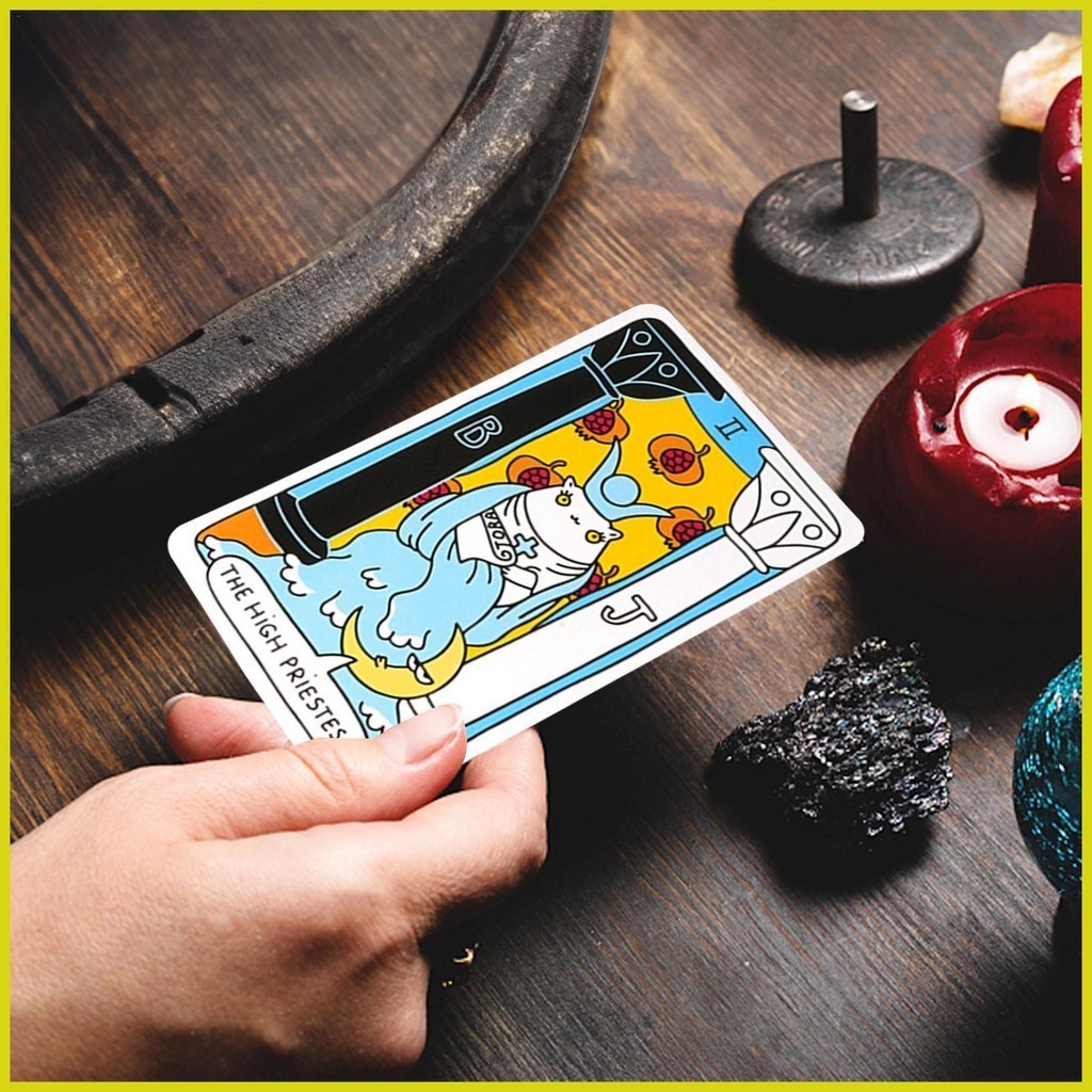 Fortune Telling Tarot การ์ด Paws Tarot Fortune บอกการ์ดเกมปาร์ตี้เล่น Fate Divination เวอร์ชันภาษาอังกฤษ hontinth