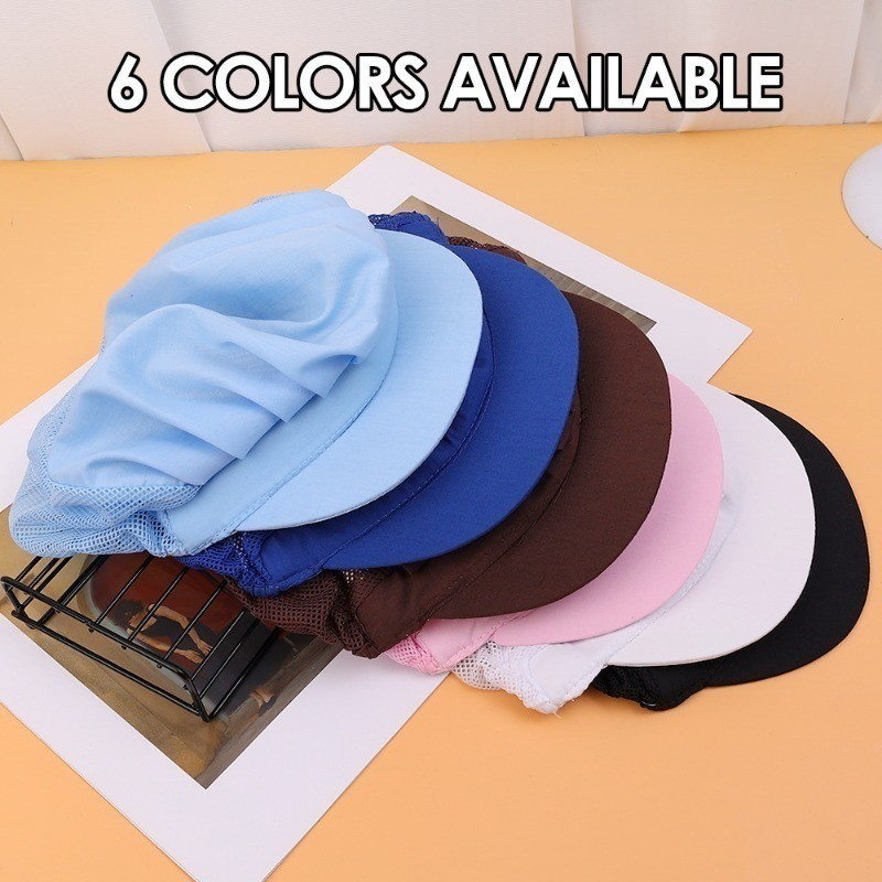 ผู้หญิงผู้ชายหมวกตาข่ายยืดหยุ่น-หมวกเวิร์กช็อประบายอากาศ-คาเฟ่บาร์ห้องครัวร้านอาหารโรงแรมเบเกอรี่เชฟทํางานหมวก - รูปที่ 5