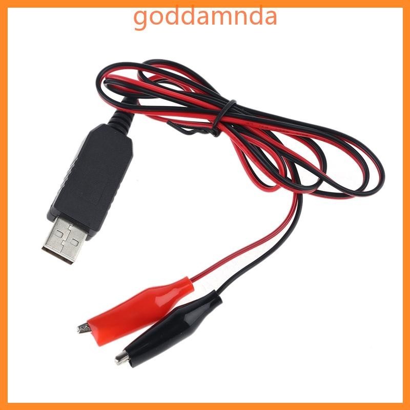 2m 5V USB to 1.5V Power Supply Clip Cable AAA AA C D Size  Eliminator