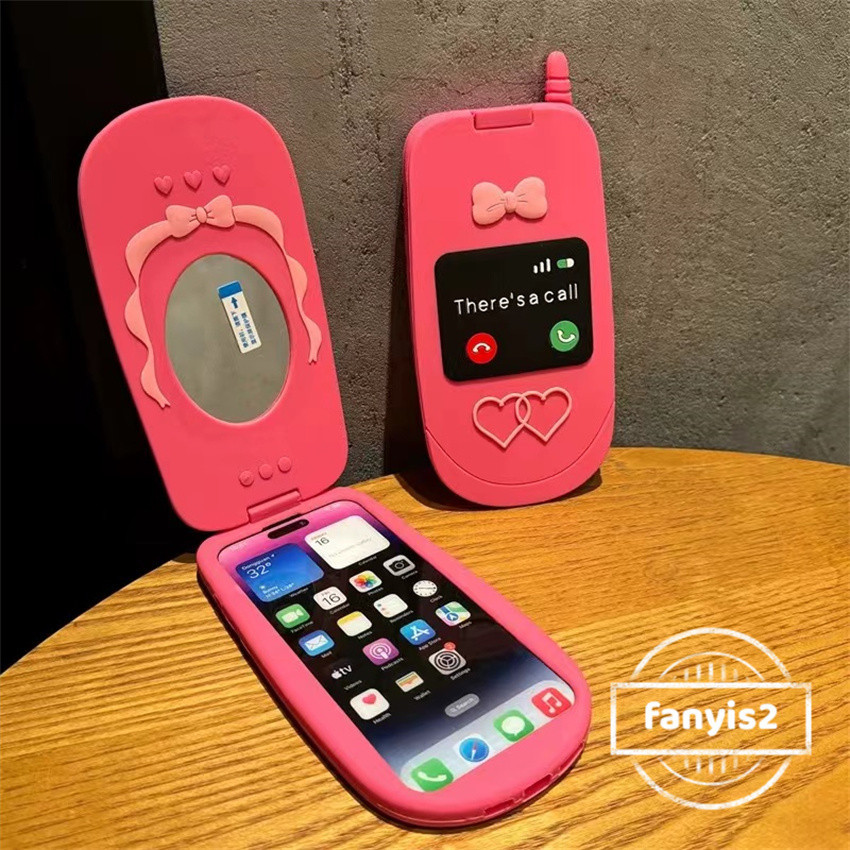 รักกระจกน่ารักสนุกการ์ตูนเคสโทรศัพท์สําหรับ ไอโฟน 11 15 12 13 14 มือโปร สูงสุด X เอ็กซ์อาร์ Xs ป้องกันปลอกซิลิโคนนุ่มปกหลังเกาหลีอ้วน ไอโฟน กรณี