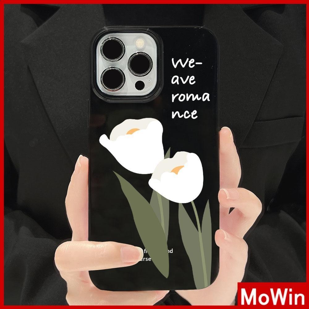 Mowin - เข้ากันได้สำหรับ 15 เคสไอโฟน11 เคส iphone 11สีดำเคลือบเงา TPU Candy Case เคสนิ่มกันกระแทกป้อ