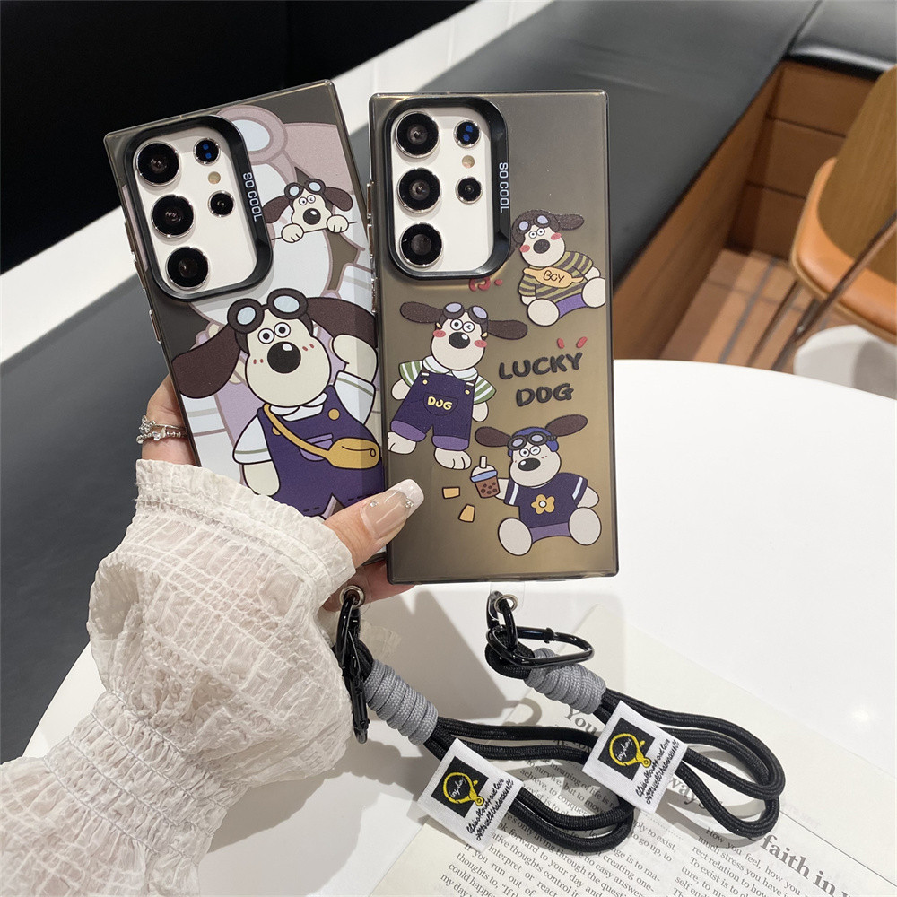 Samsungs24ultra S22 + S23Plus Ultra All-Included NEW Pendant Case 【 LUCKY DOG 】Casing for Samsung Drop-proof Creativity Cover