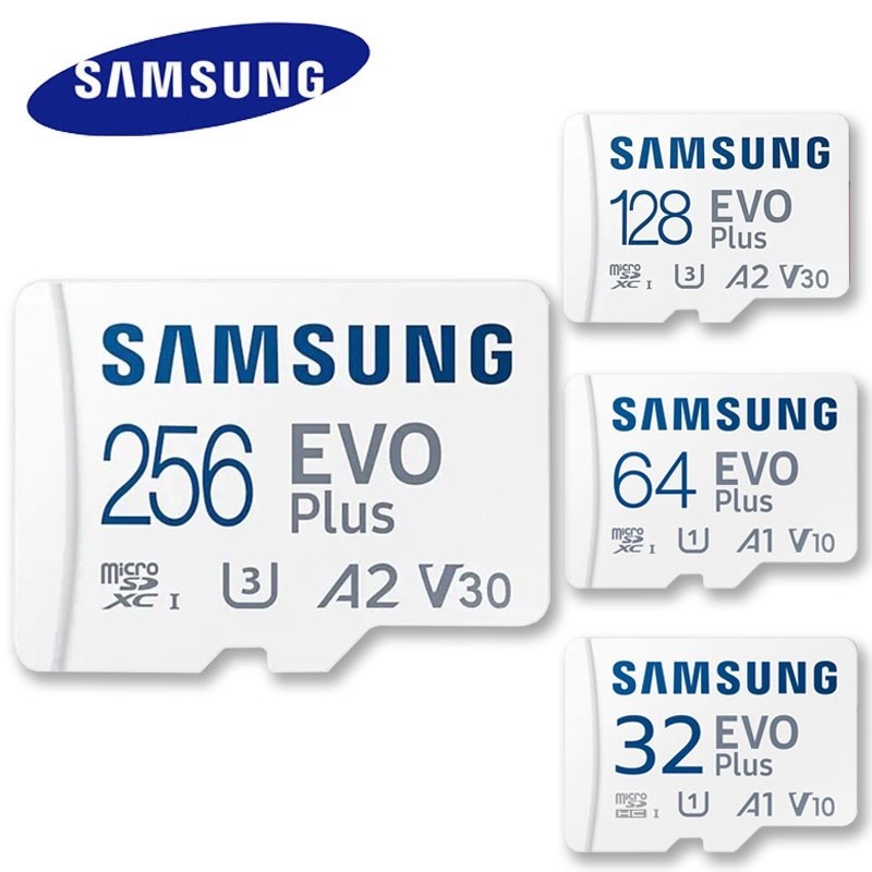 การ์ดหน่วยความจำ SAMSUNG Micro SDXC/HC 256GB Class 10 EVO Plus (130MB/s.) ความจุใหญ่พอสำหรับเก็บข้อมูลมากมาย