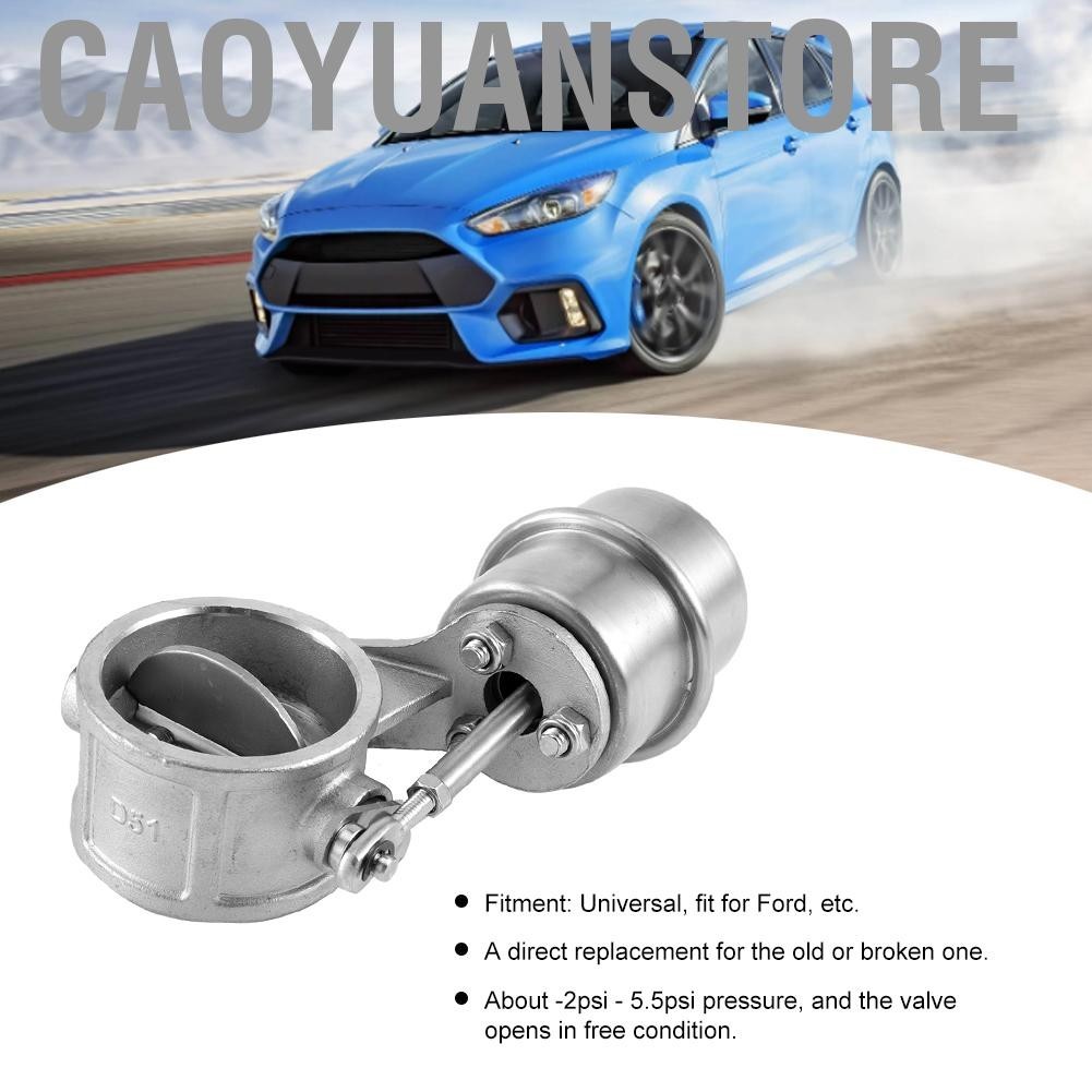 Caoyuanstore Open Style Vacuum Actuator 2in 51mm Universal Exhaust Control Valve Air Vent Outlet Fit for Ford