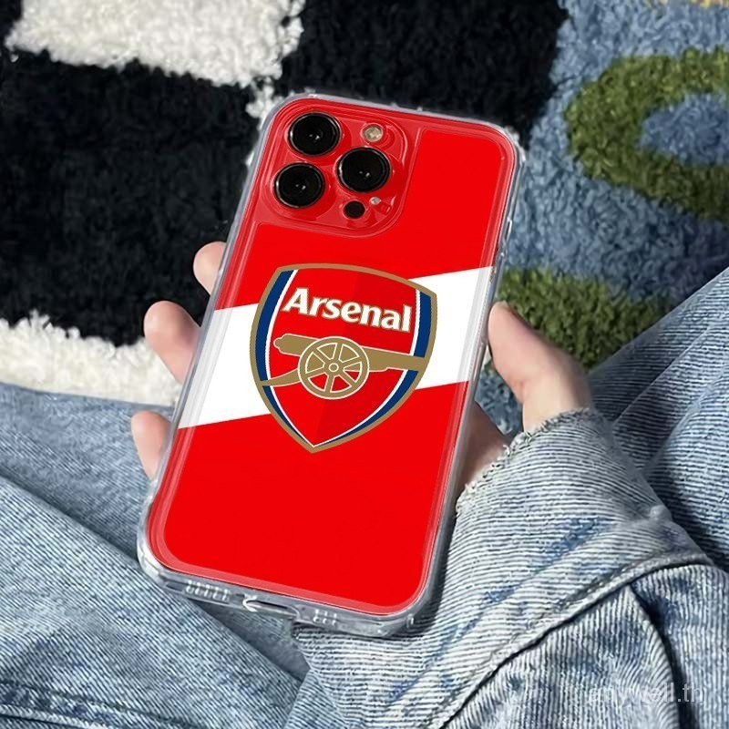 Arsenal FC โลโก้เคสโทรศัพท์สําหรับ iPhone 15 promax 14pro iPhone13 12 11 plus case 7p 8p TPU soft shell ฟุตบอลฟุตบอลกีฬากรณี