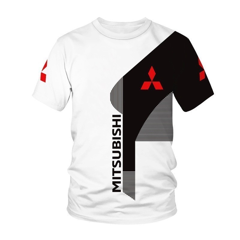 MITSUBISHI ฤดูร้อนผู้ชายมิตซูบิชิปาเจโรรถยนต์คลับเดินทางกลางแจ้งกีฬาผจญภัยแห้งเร็วระบายอากาศเสื้อยืด三维พิมพ์ขนาดใหญ่ทีเสื้อที่เรียบง่ายเย็นนุ่มทีเสื้อแห้งพอดีด้า