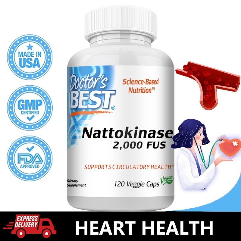 Doctors Best Nattokinase - เอนไซม์ FU 2,000 วิธีรองรับสุขภาพหัวใจและการไหลเวียน