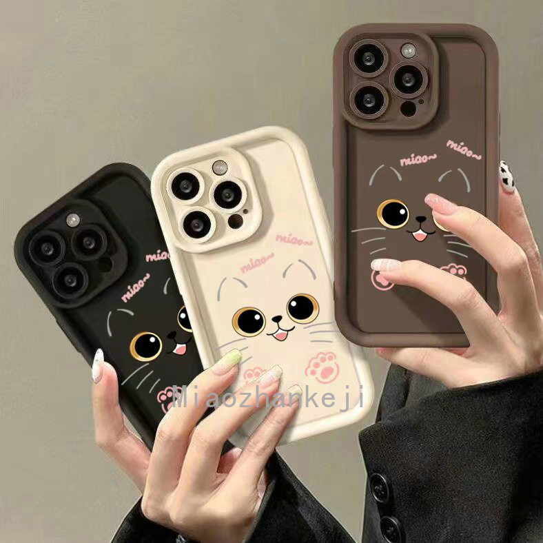 JG| เคส สำหรับ Vivo Y1s Y19S Y28 Y28S Y73 Y91C Y200 V15 V17 Pro V19 V20 V21E V23 V23E V25 V25E V27 V27E V29 Lite V29E V30 V30E V40 Pro V50 Simple Cute Adorable Cat Soft Angel Eyes Phone Case