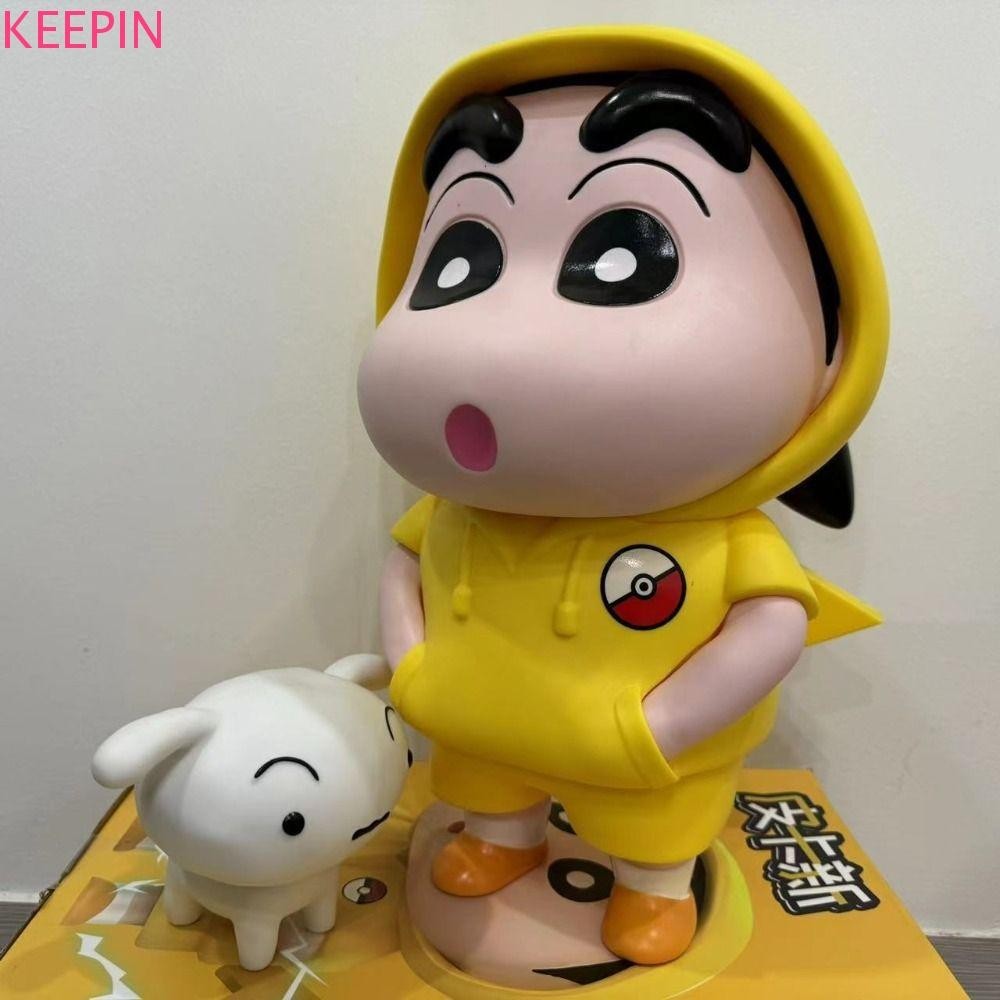 Keepin Crayon Shin-Chan รูป, Shinnosuke Nohara Pikachu Crayon Shin-Chan ของเล่น,คอลเลกชันตุ๊กตา PVC รูปปั้นตกแต่งโต๊ะ Crayon รูปของเล่นของขวัญวันเกิด