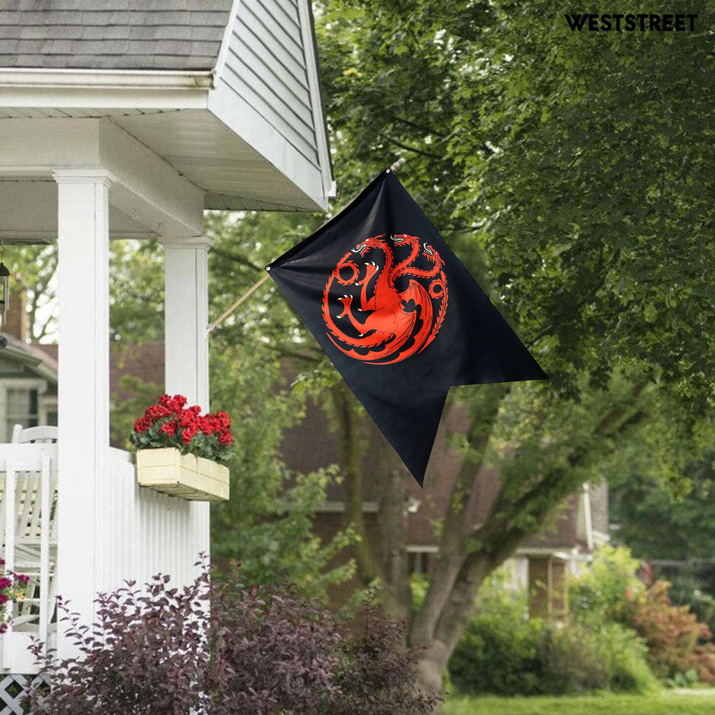 Weststreet Targaryen Flag เกม GoT Thrones Targaryen House แบนเนอร์ Targararyen ธงกลางแจ้ง Targararye