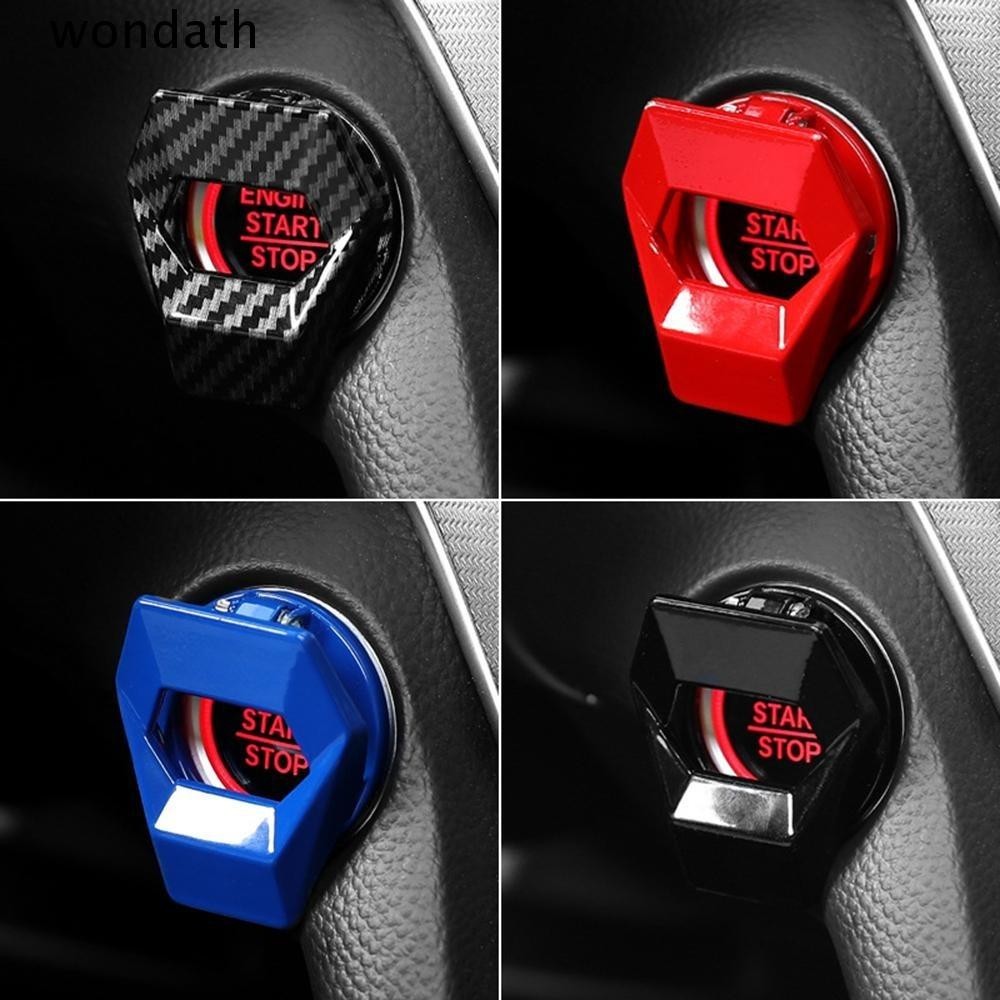 ฝาครอบปุ่มเครื่องยนต์รถยนต์ WONDA, ฝาครอบสวิตช์หยุดสตาร์ทโลหะเหนียว, การตกแต่งการจุดระเบิดป้องกันรอยขีดข่วนภายในรถ