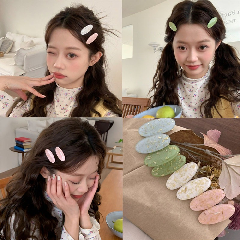 กิ๊บติดผมรูปไข่คลิปปากเป็ดกิ๊บติดผมหน้าม้าด้านข้างเครื่องประดับผมสําหรับสาวๆน่าร