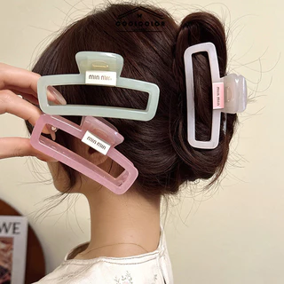 ในไทย💖กิ๊บติดผม สีเจลลี่min min รูปแบบตัวอักษร สไตล์เกาหลีหวานแฟชั่นด้านหลังศีรษะเรียบง่ายเครื่องประดับผม.coolcolor.th