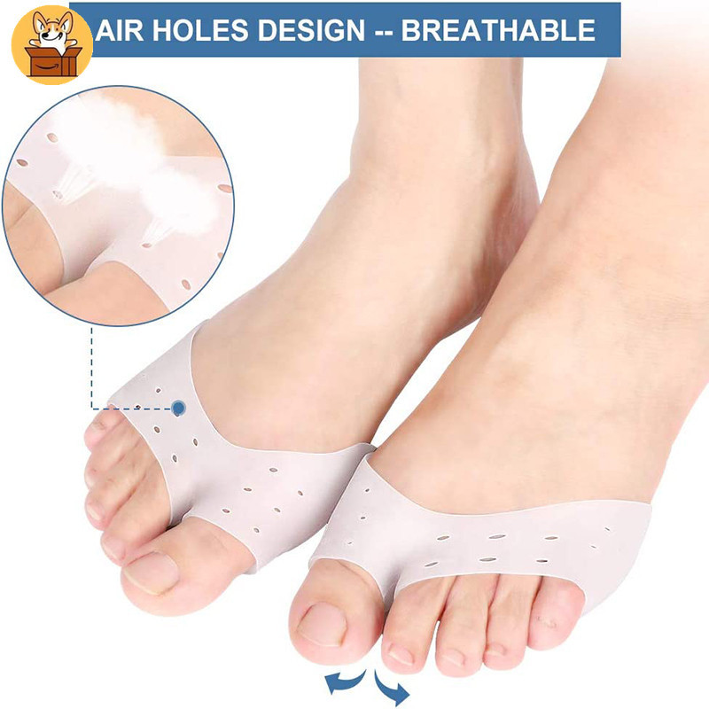 Am-az2pcs ซิลิกาเจล Forefoot Pad Metatarsal Pads สําหรับเท้าเบาหวานและ Mortons Neuroma แคลลัส Blisters ป้องกันปวดเท้าบรรเทา