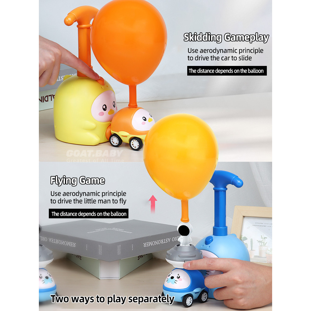 เด็กนิวเมติกสัตว์รถยนต์รถเด็กของเล่นเพื่อการศึกษาอากาศขับเคลื่อนลูกโป่งบินของเล่นของขวัญสำหรับเด็กหญิงและเด็กชาย - รูปที่ 2