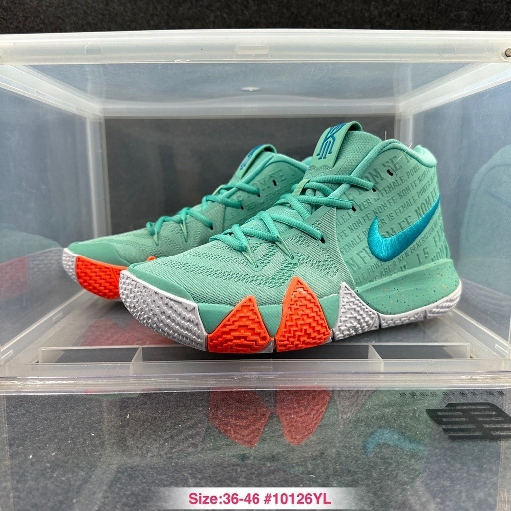 ผู้ชาย Nike Kyrie 4 รองเท้าออกกําลังกายรองเท้ากีฬากันลื่นรองเท้ากีฬาผู้ชายคุณภาพสูง WOJT