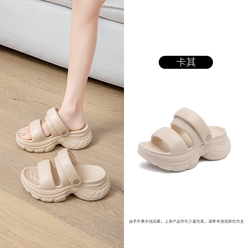 Ayuer รองเท้าแตะแพลตฟอร์มสําหรับผู้หญิง EVA ฤดูร้อนกลางแจ้งเพิ่ม Trampling Poo Sense รองเท้าแตะชายหาดแฟชั่น ราคา ถูกที่สุด ดีลบีเคเค แกลเลอรีภาพที่ 7