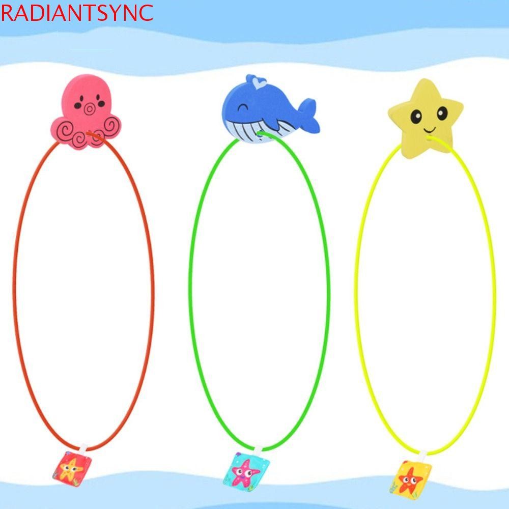 Radiantsync ของเล่นวงกลมดําน้ํา, แหวนสระว่ายน้ําแบบใช้ซ้ําได้ 80 ซม., ของเล่นดําน้ําไม่มีการเปลี่ยนรูปผ่านประตูของเล่นกีฬาทางน้ํา