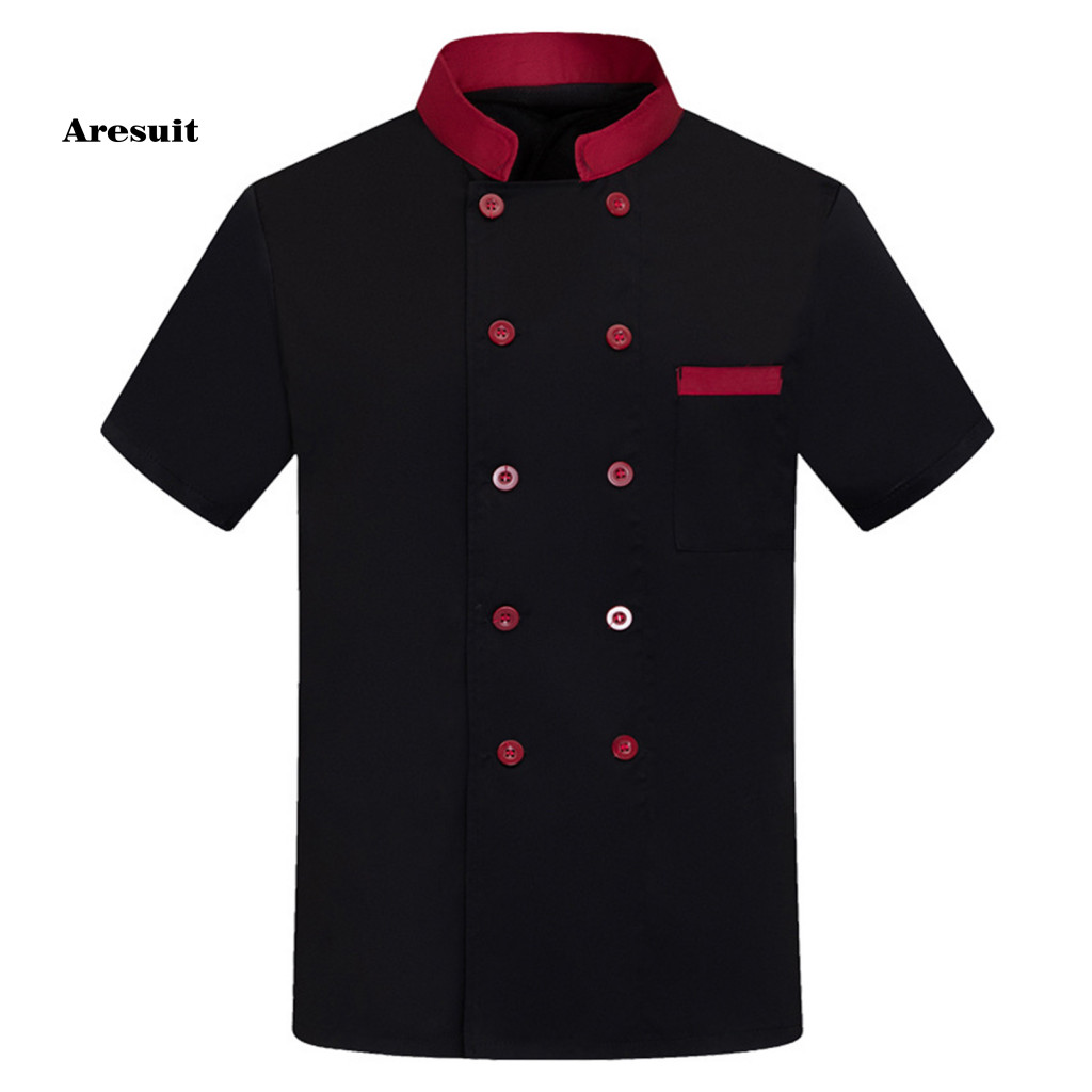 [Aresuit] Unisex Kitchen Hotel Chef Uniform Anti-pollution Chef Uniform Breathable Chef Jacket for K